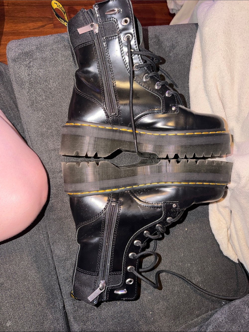 Dr. Martens Black Lug Sole Boots. Worn twice.